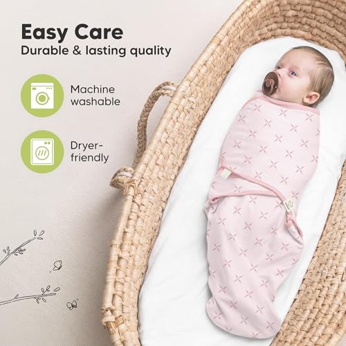 KeaBabies 3-Pack Organic Baby Sleep Sacks - Blossom L