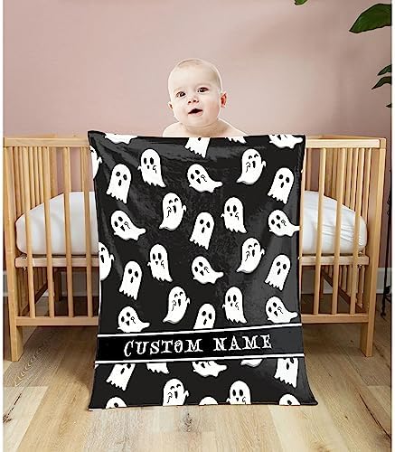 Khumbhira Custom Baby Blanket Spooky Ghost Design
