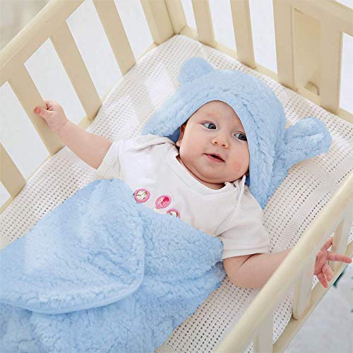 XMWEALTHY Cute Baby Swaddle Blanket with Hood
