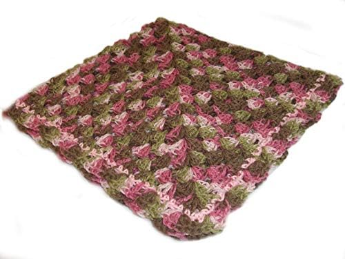 Cozy Solid Pink Camouflage Baby Blanket 30x30