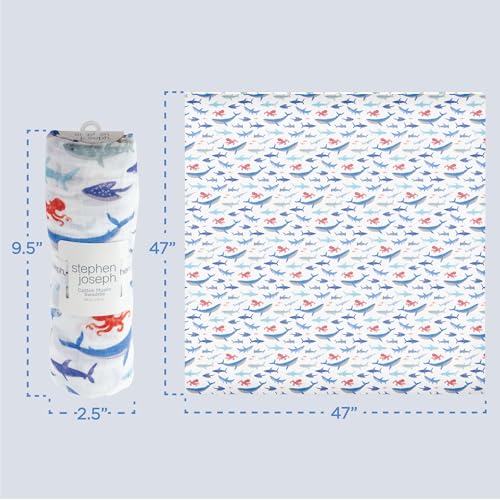 Stephen Joseph Muslin Swaddle Blanket for Baby