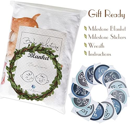 Yoothy Woodland Baby Monthly Milestone Blanket 1