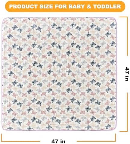 ZPECC 47x47 Inches Thicker Muslin Toddler Blanket