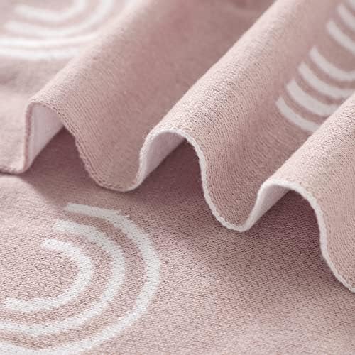 Bleu La La Knit Baby Swaddle Blanket - Rainbow Pink