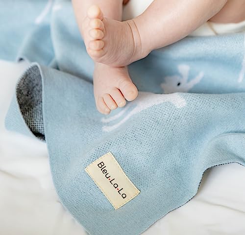 Baby Receiving Swaddle Blanket - 100 Fine Loomed Cotton Llama Pattern