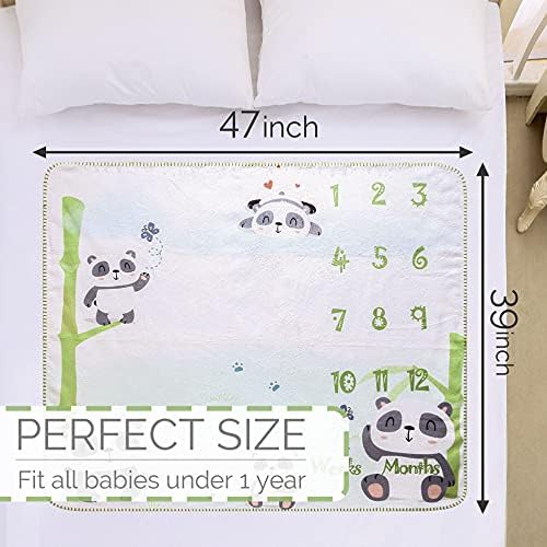 InnoBeta Baby Monthly Milestone Blanket Panda Design