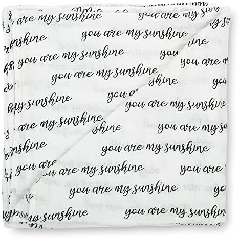 LollyBanks Baby Swaddle Blanket - You are My Sunshine Print