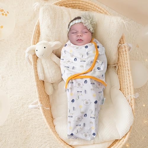 LITTLE TOTS Baby Swaddle Blanket 2 Pack 0-3 Months 1