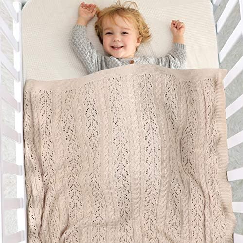 LAWKUL 100 Cotton Neutral Baby Blanket 40x30 Inches