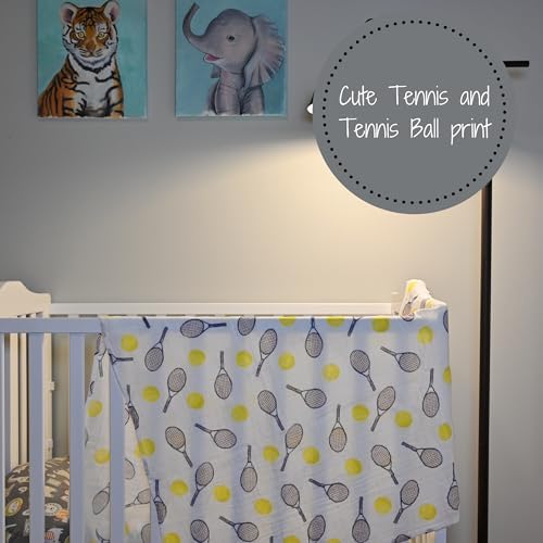 LollyBanks Tennis Print Swaddle Blanket