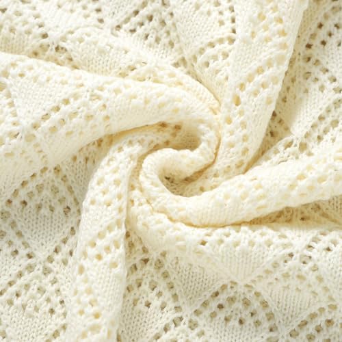 Neiwech Baby Blanket Swaddle 40x30 Inch Beige