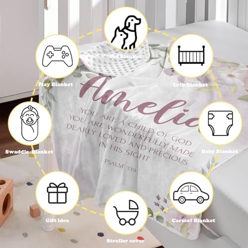 Personalized Baby Blanket with You Are a Child of God Design