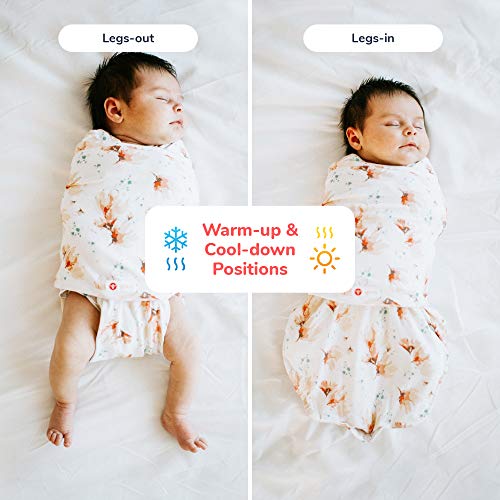Embe 2-Way Starter Baby Swaddle 6-14 lbs Blush Blossom