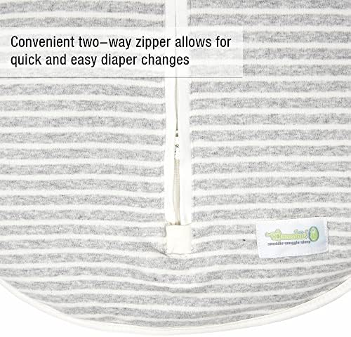 Woombie Original Baby Swaddling Blanket - Zipper Twilight Stripes 14-19 lbs