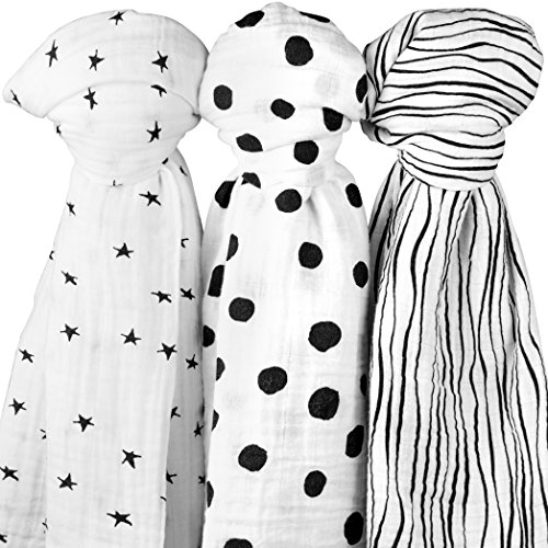 Elys Co Muslin Swaddle Blanket 3 Pack