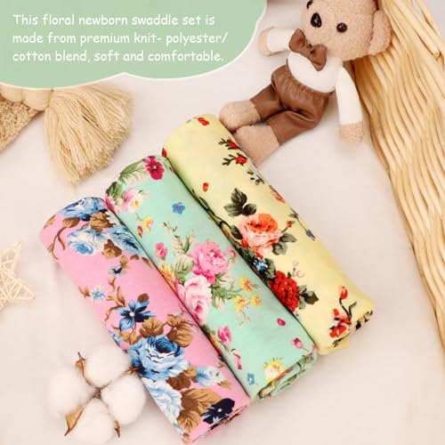 DRESHOW BQUBO Floral Swaddles Baby Girl Set