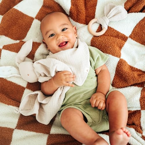 Mikito Organic Cotton Baby Muslin Lovey Bunny