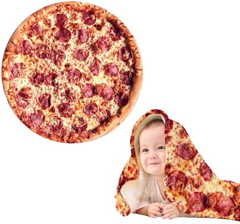 Outivity Pizza Blanket Funny Food Blanket for Baby Showers and Birthdays
