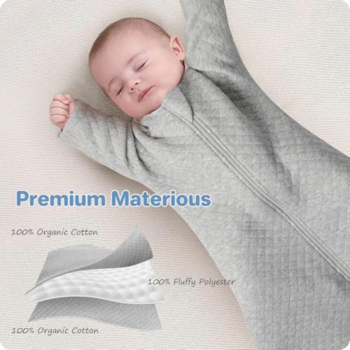 Cozy Baby Sleep Sack with Sleeves for 3-6 Months