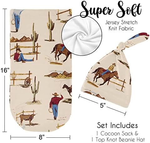 Sweet Jojo Designs Wild West Baby Sleep Sack and Beanie Hat 2pc Set