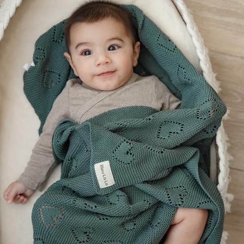Luxury Cotton Heart Swaddle Blanket for Newborns