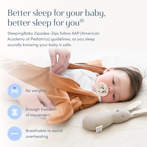 SleepingBaby Zipadee-Zip Transition Swaddle - Cozy Easy Diaper Changes Starfish Design