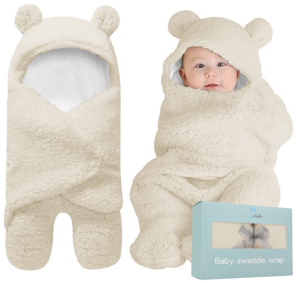 BlueMello Baby Swaddle Blanket - Ultra Soft Plush Swaddle Wrap