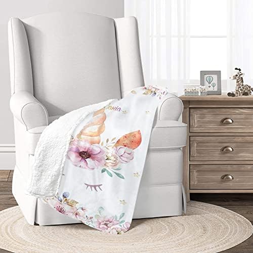 Floral Elegant Personalized Baby Blanket 30x40 in