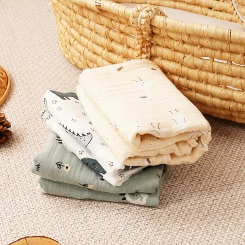 CoolaPeach Muslin Swaddle Blankets 3 Pack for Baby Boys Girls