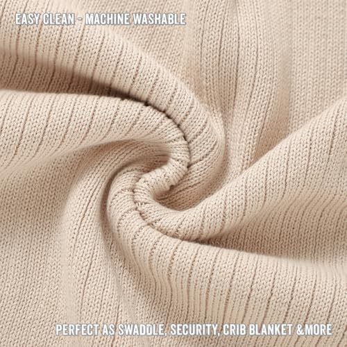 Organic Ribbed Swaddle Blanket - Oatmeal