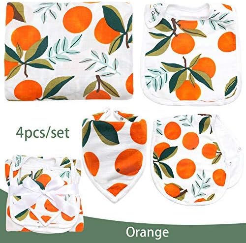 ZandH Global 4pc Clementine Muslin Swaddle Set
