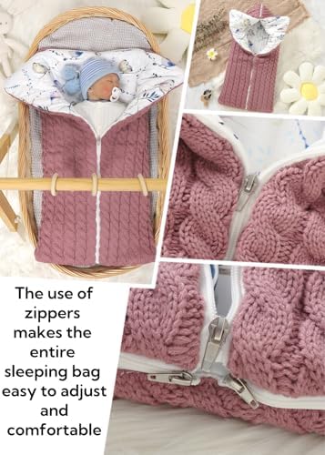 LLmoway Newborn Winter Sleep Sack with Zipper Rose Red