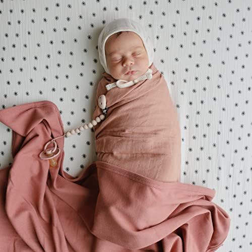 Mushie Extra Soft Baby Blanket - Organic Cotton and Elastane Ribbed Receiving Blanket
