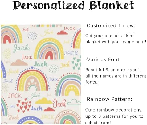 Custom Name Blanket 30x40 for Baby Kids Pet Family