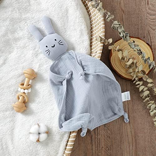 Okdiy Organic Cotton Bunny Lovey for Newborn Baby