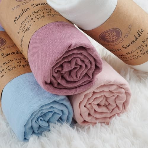 Meracorallo Silky Soft Swaddle Blanket for Baby