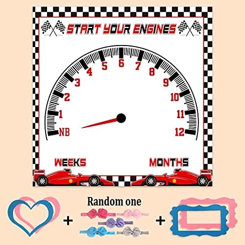 PHMOJEN Baby Milestone Blanket with Frames and Headband