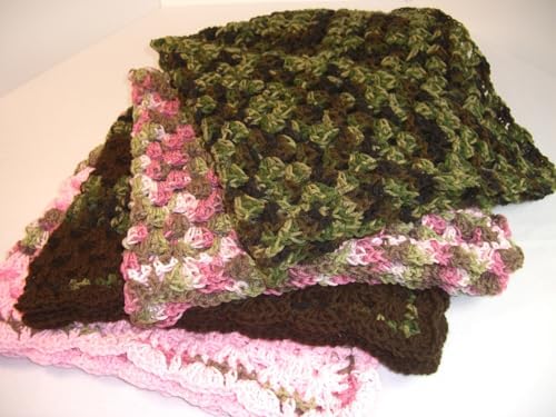 Cozy Solid Pink Camouflage Baby Blanket 30x30