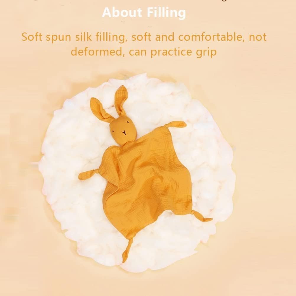 Organic Cotton Muslin Bunny Lovey Blanket for Baby 1