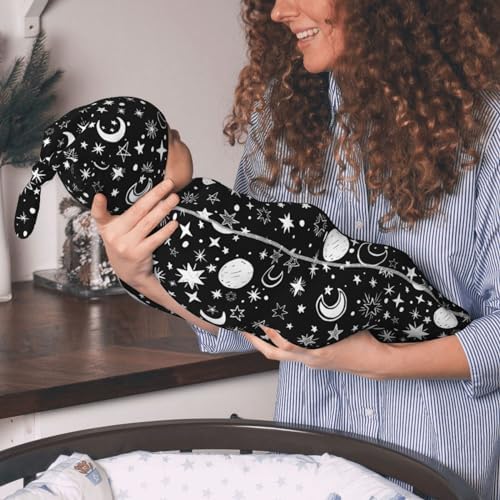 Soft Moon Star Swaddle Blanket for Newborn Babies