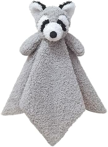 Doindute Baby Gray Raccoon Security Blanket 14 Inches