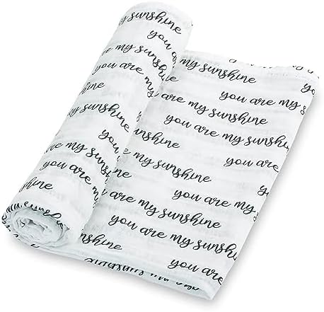 LollyBanks Baby Swaddle Blanket - You are My Sunshine Print
