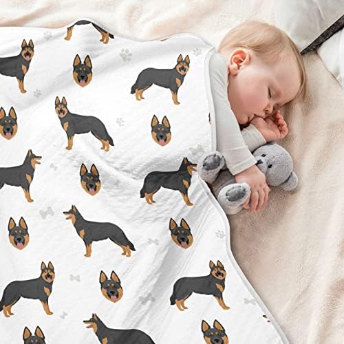 Soft Bohemian Shepherd Dog Swaddle Blanket for Babies
