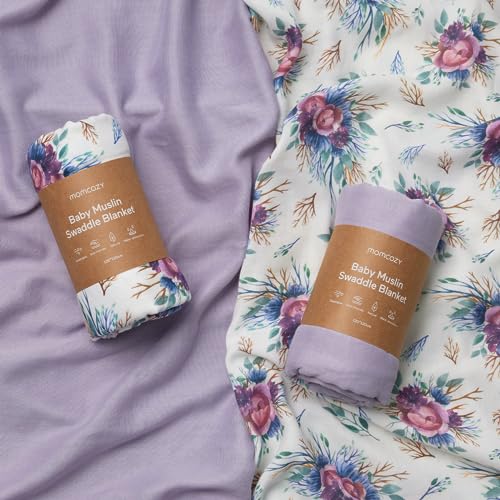 Momcozy Soft Muslin Swaddle Blankets 2 Pack