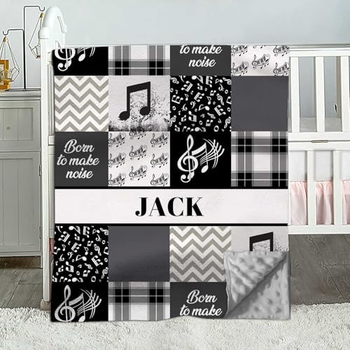 Custom Name Baby Blanket with Minky Dot Pattern 1