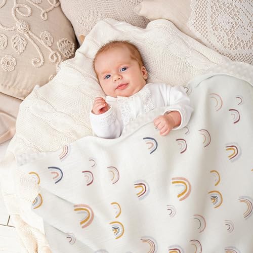 Knirose Fluffy Back Swaddle Blanket for Newborn Baby