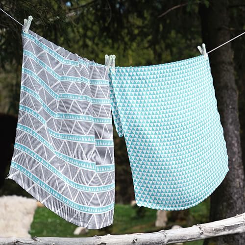 Bacati Liam Aztec Swaddling Blankets 4 Piece Cotton Muslin