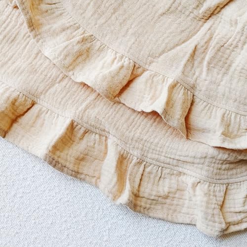 Organic Muslin Baby Blanket 47x47 Soft Lightweight for Newborns Toddlers Pink