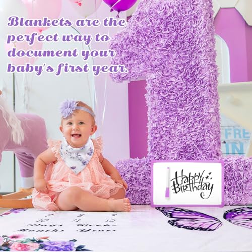 Chumia 6 Pcs Monthly Milestone Blanket Set