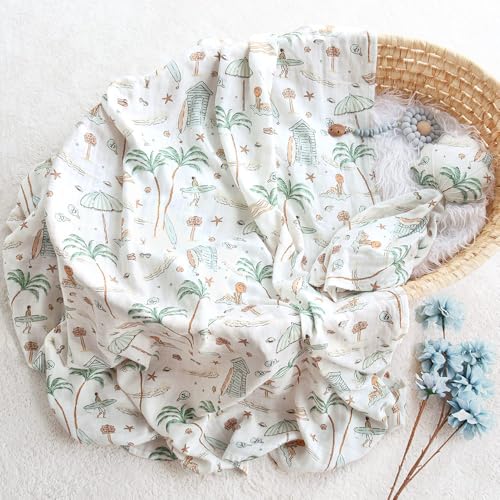 LifeTree Muslin Swaddle Blankets for Boys Girls